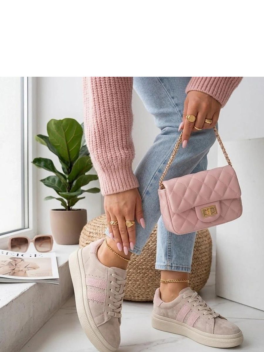 Baskets beige à plateforme confort pour femme