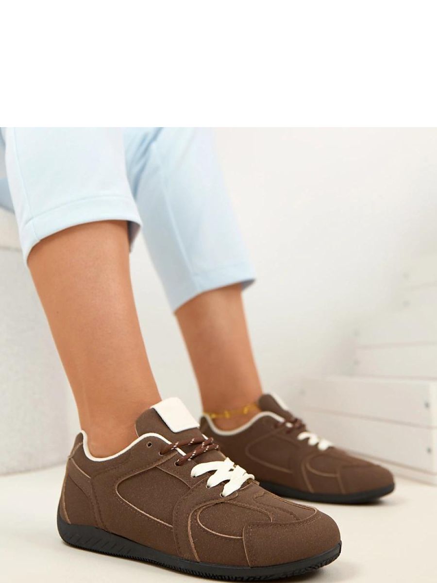 Baskets marron Solea vue de profil, semelle ergonomique confort — vue 2