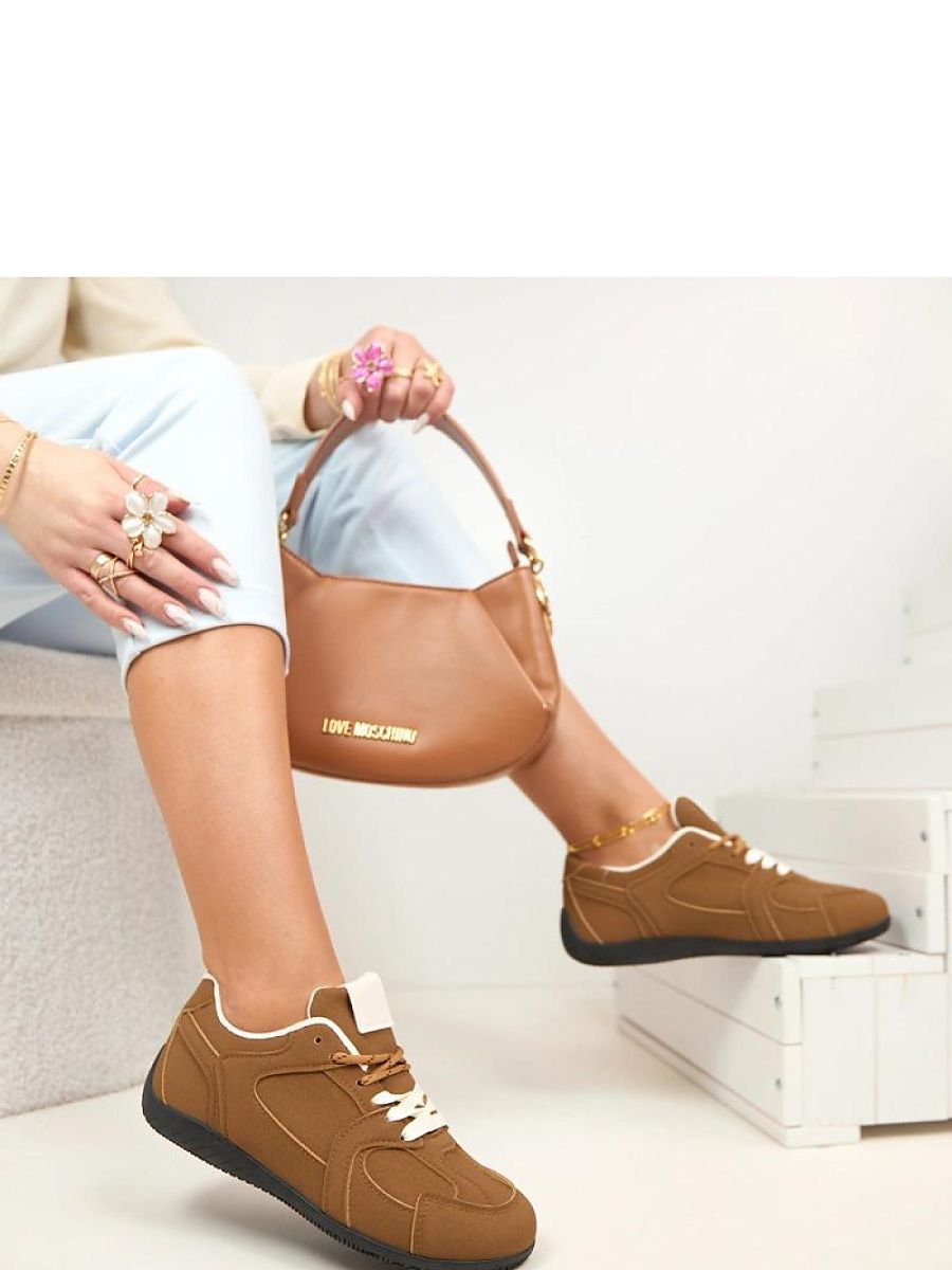 Sneakers marron confortables pour femme, style urbain chic