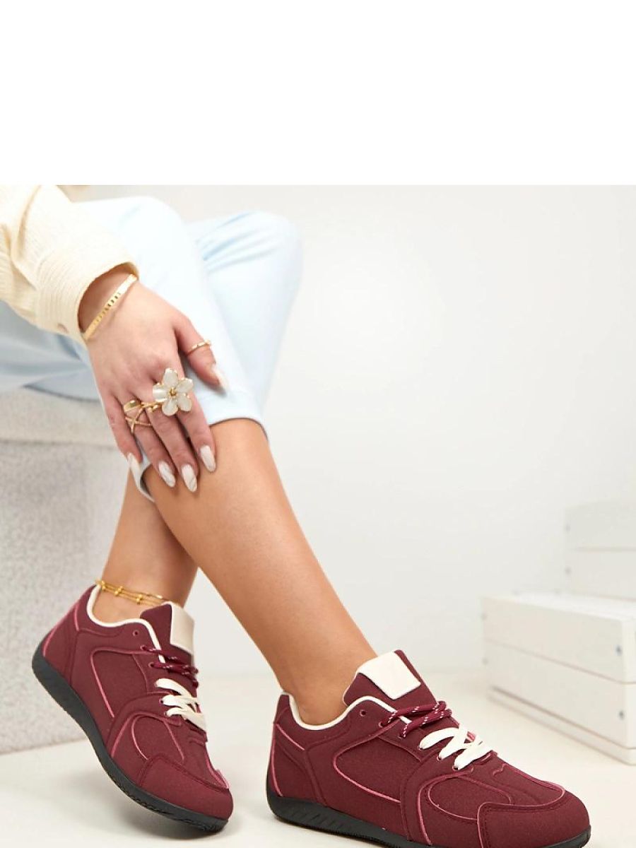 Baskets rouges confortables pour femme, design moderne épuré — vue 3