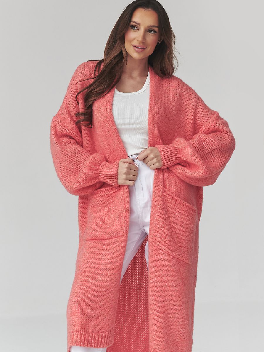 Cardigan Rosé Long Ample