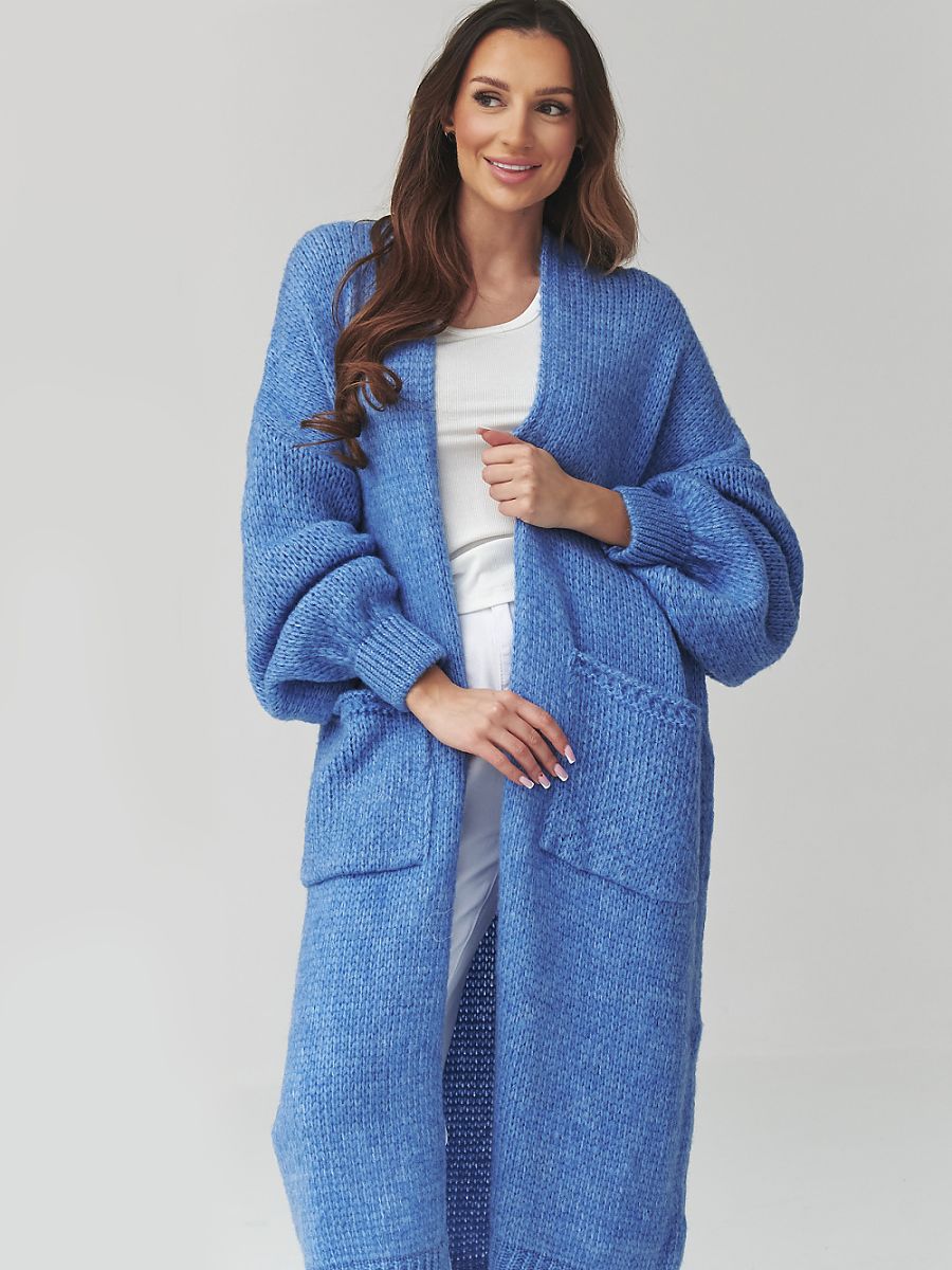 Cardigan Élise Bleu Oversize