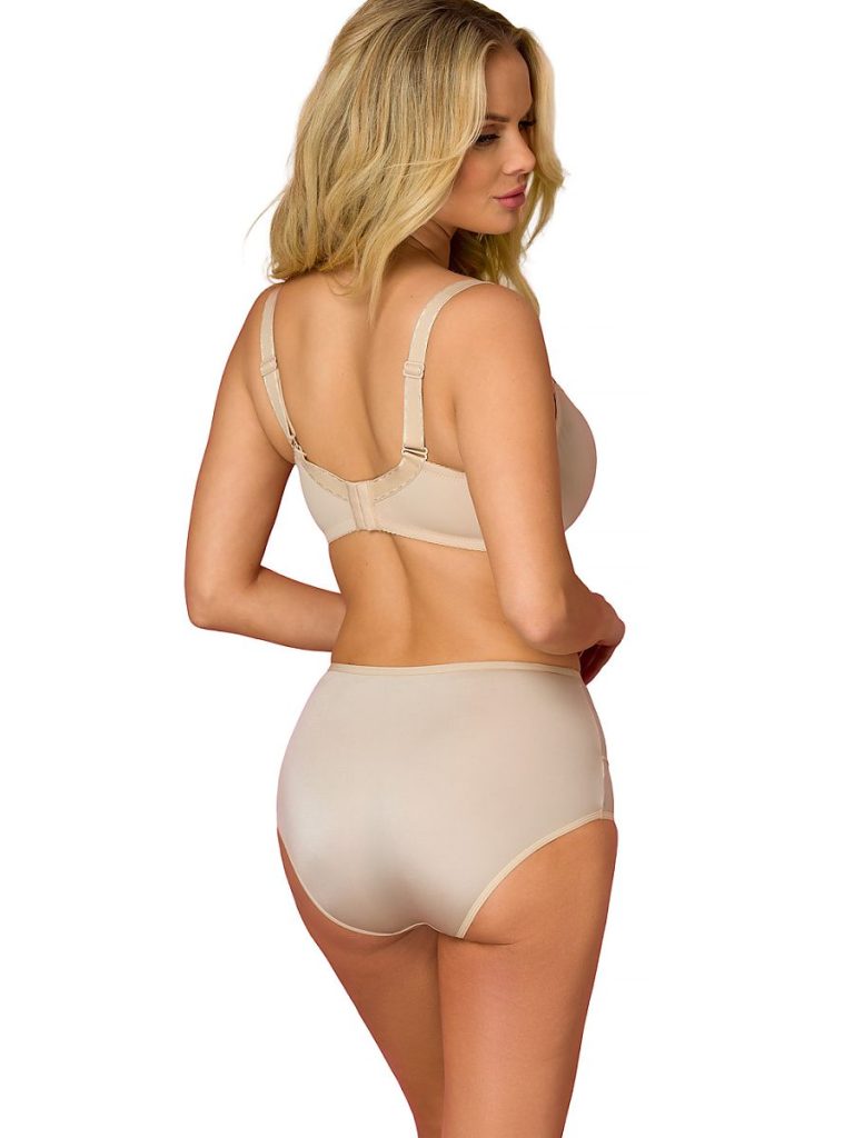 Soutien-gorge beige doux sans armatures, coupe semi-ajustée élégante — vue 1