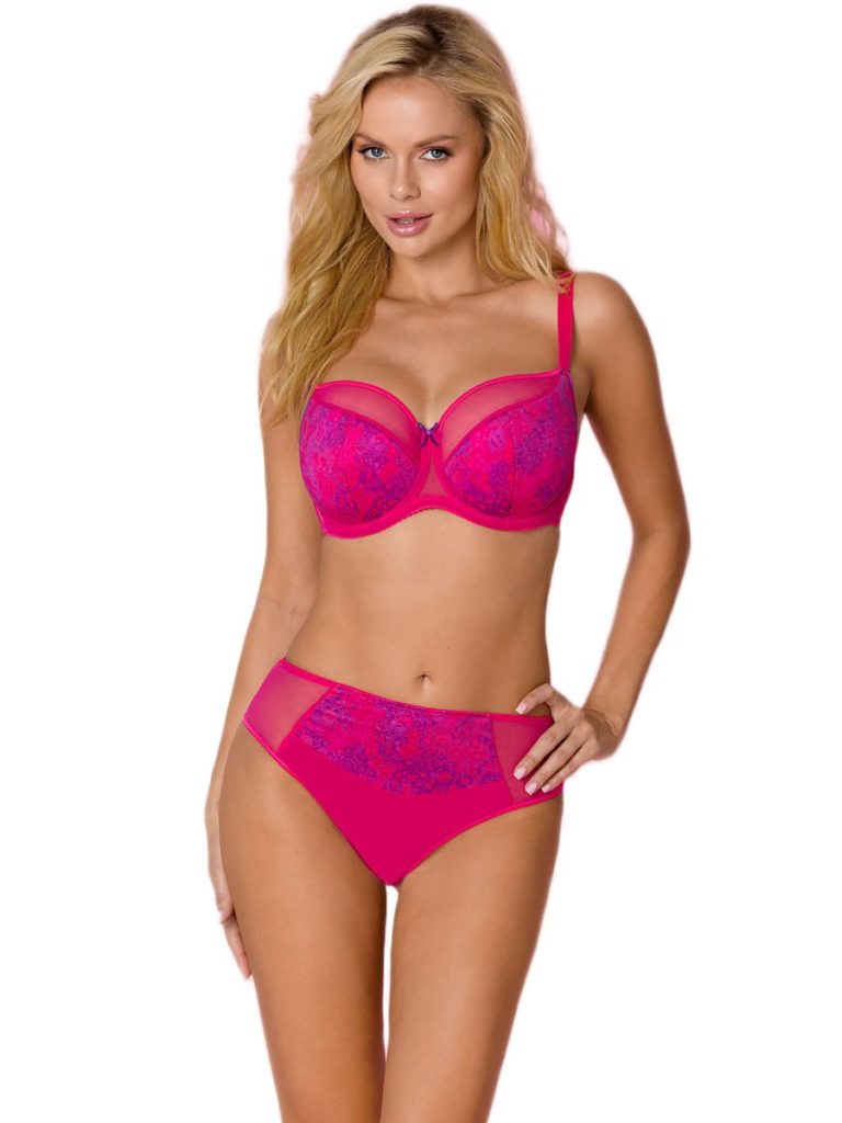 Soutien-gorge semi-soft Véna violet, vue de face, coupe douce